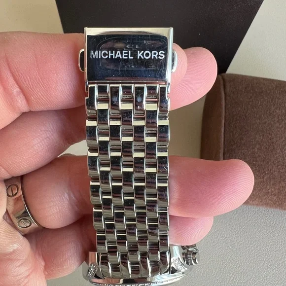 Michael Kors  MK-5834 Unisex Chronograph Stainless Steel CZ - Picture 4 of 6